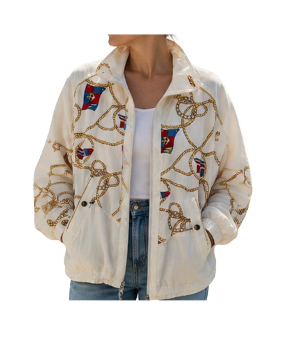 EVR Nautical Jacket Womens Size S Windbreaker Sailing Jacket Yacht Vintage 1990s